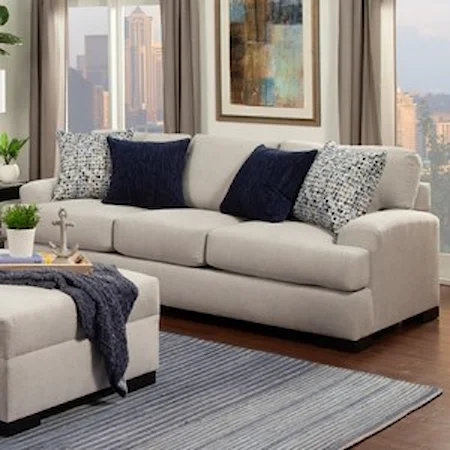 Casual 3-Seater Sofa with 4 Pillows